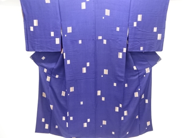 JAPANESE KIMONO / ANTIQUE KIMONO / SILK / KINSHA / GEOMETRIC